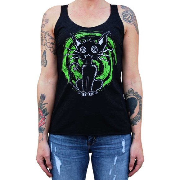 Alley Cat Tattoo Art Racerback Tank Top S-M-L-XL-XXL NWT - Picture 3 of 4